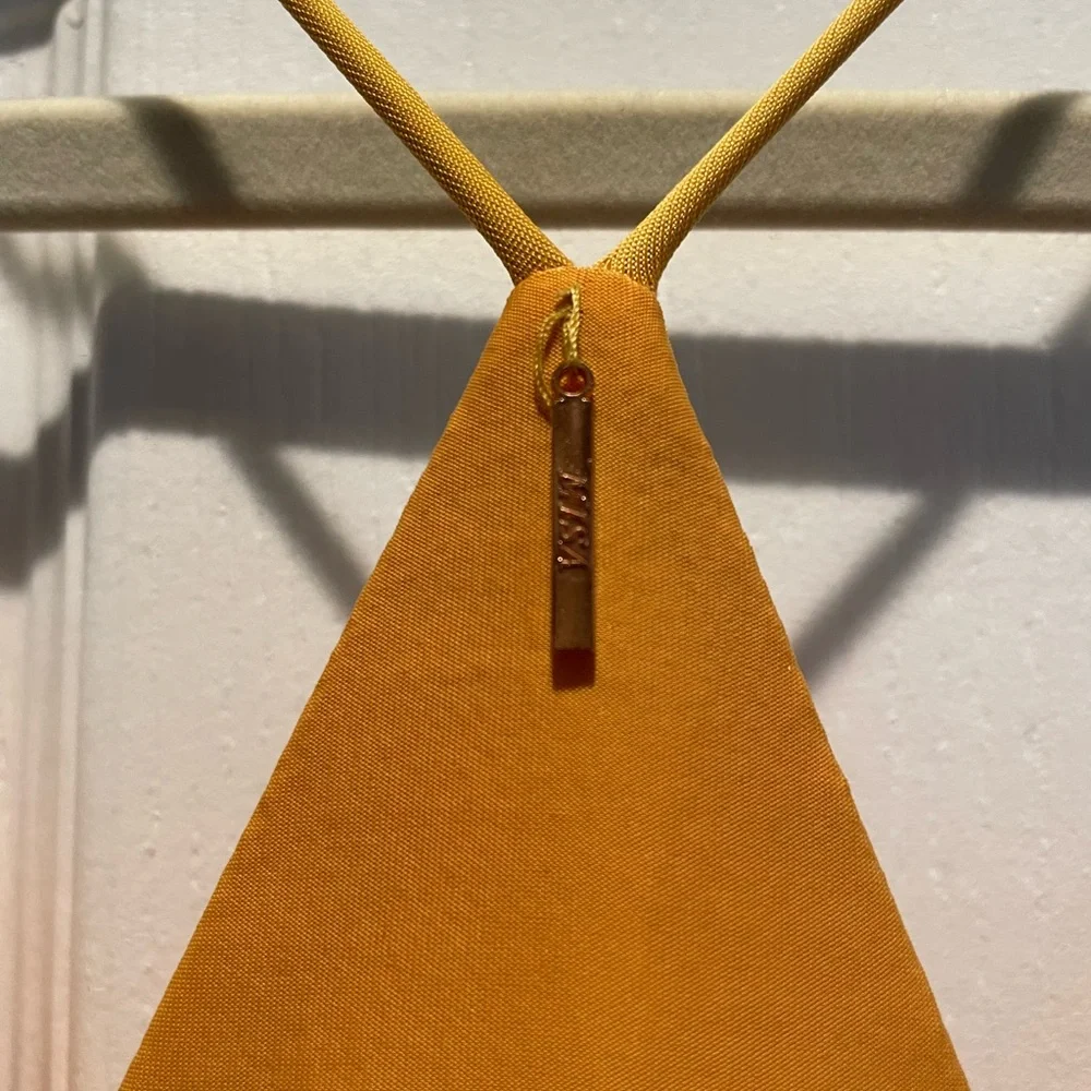 Misa Los Angeles Mustard Draped Midi Dress - Picture 7 of 7